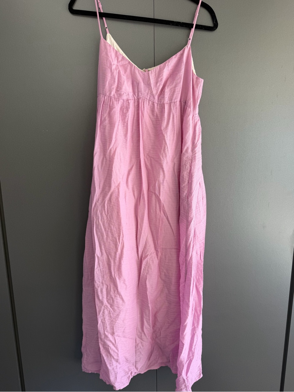 Lush Blush Pink Lined Dress with Contrast Trim